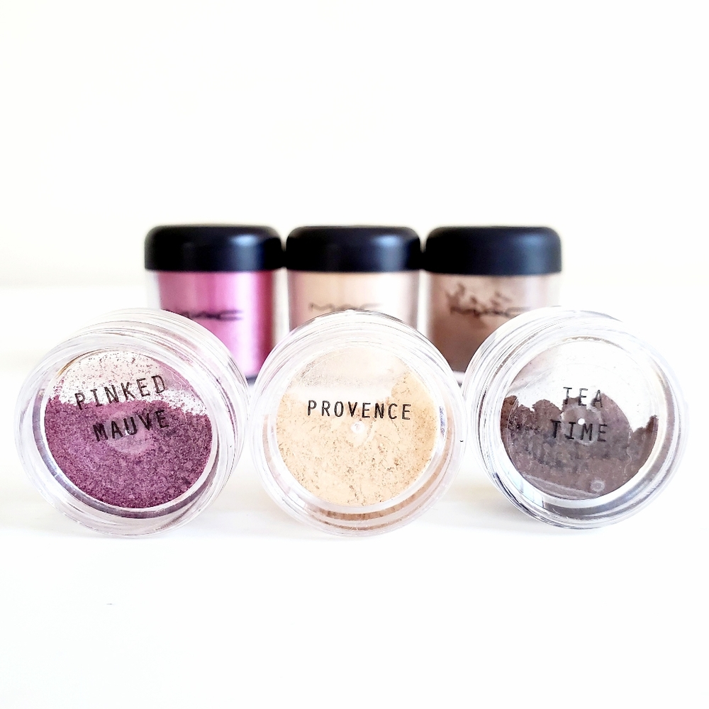 MAC Pigments Samples Set Pinked Mauve Tea Time Provence